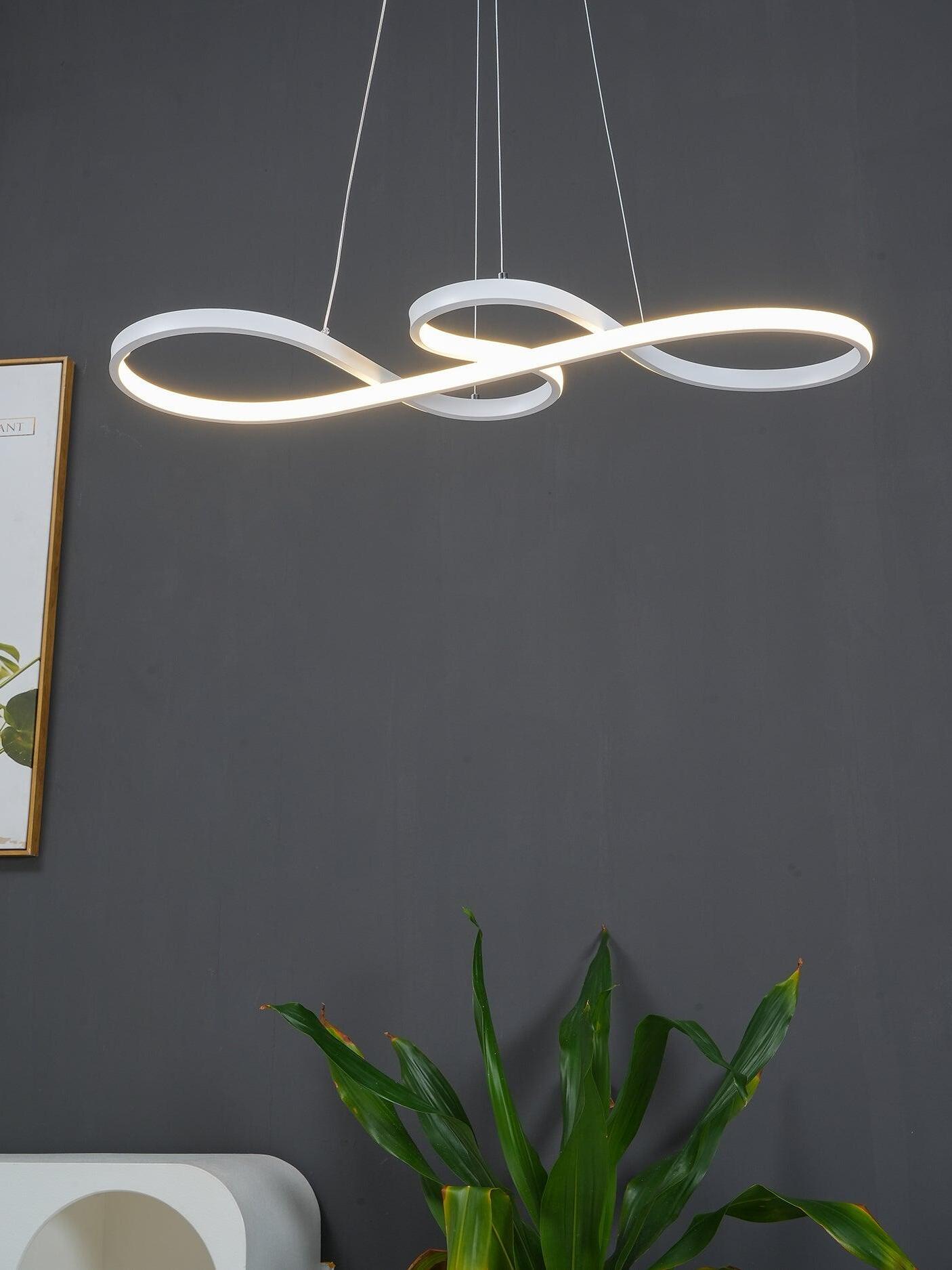 Modern Wavy Line Note Acrylic Pendant Lamp - Cueteks