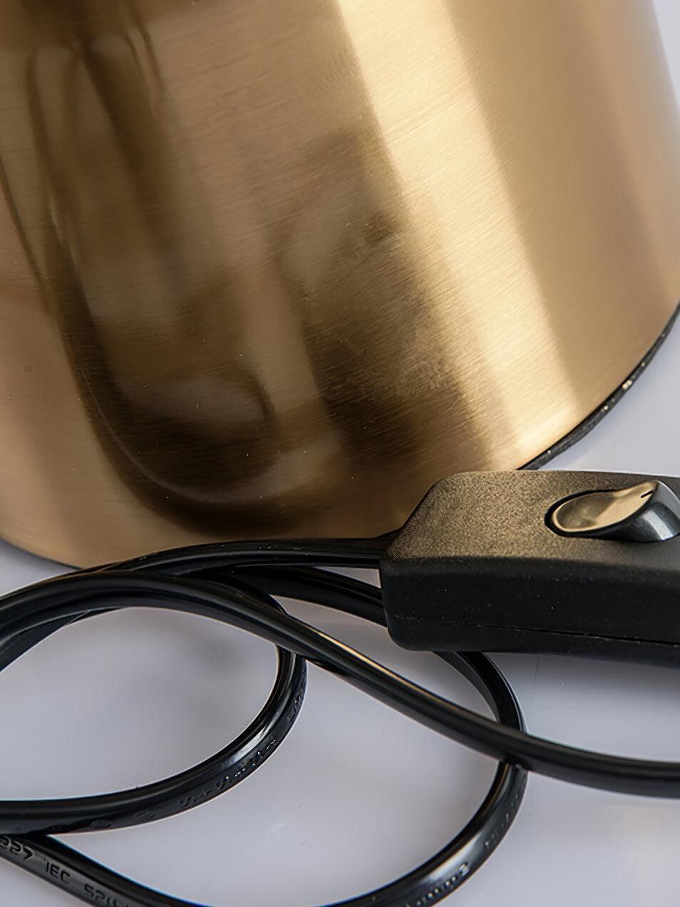 Black inline switch on lamp power cord