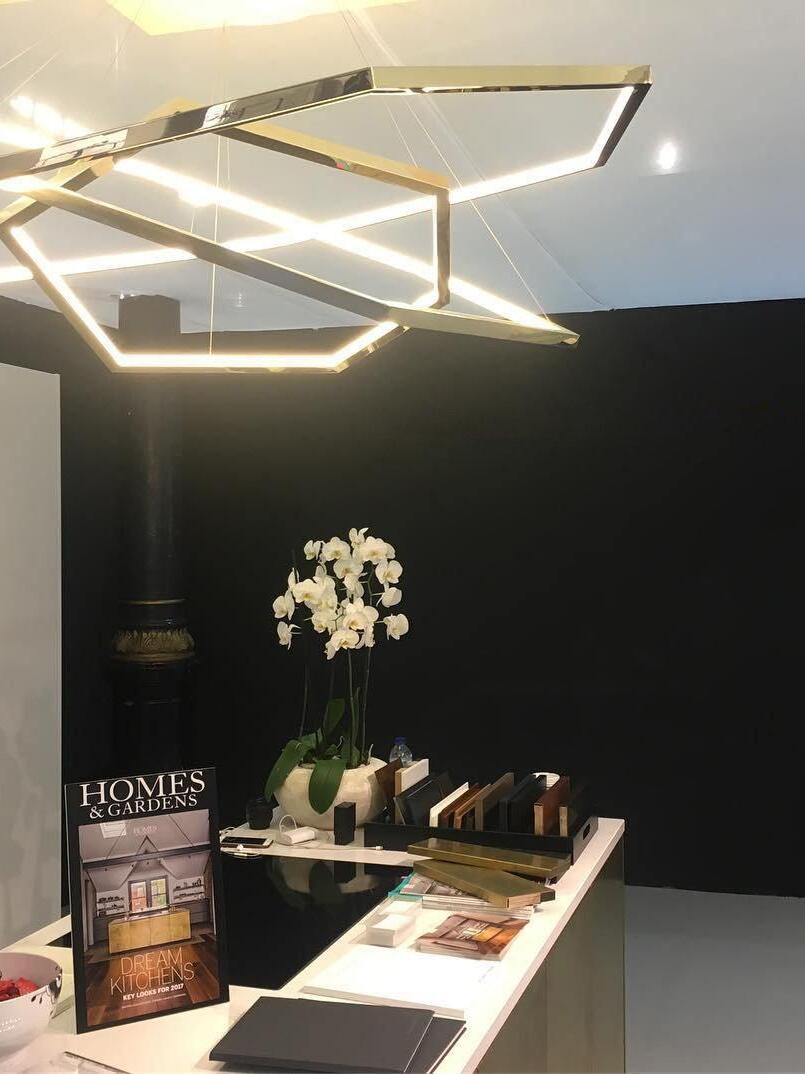 Irregular Multilayer Gold Rings Vesanto Chandelier - Cueteks