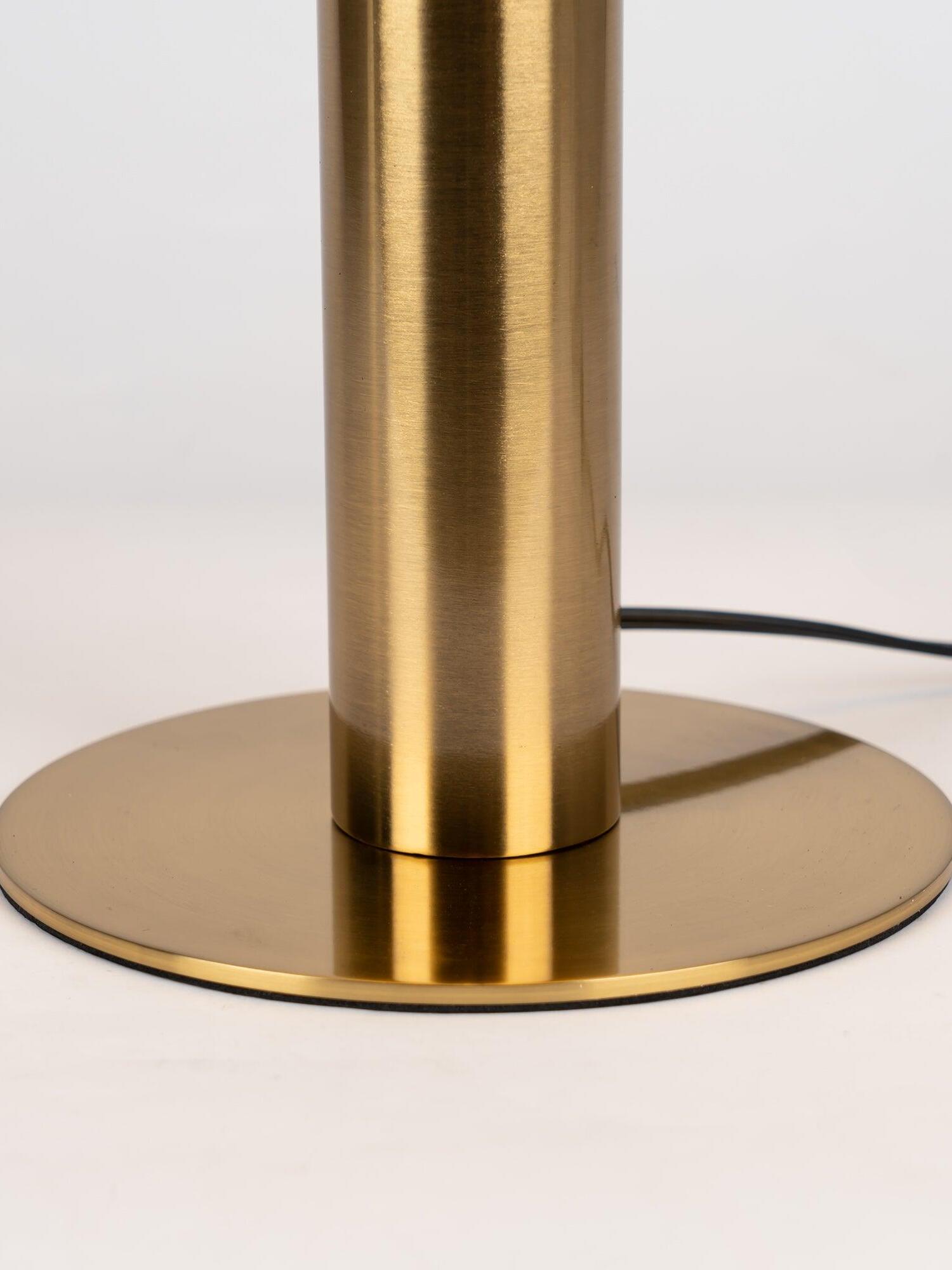 Gold column, thin round base and cord detail