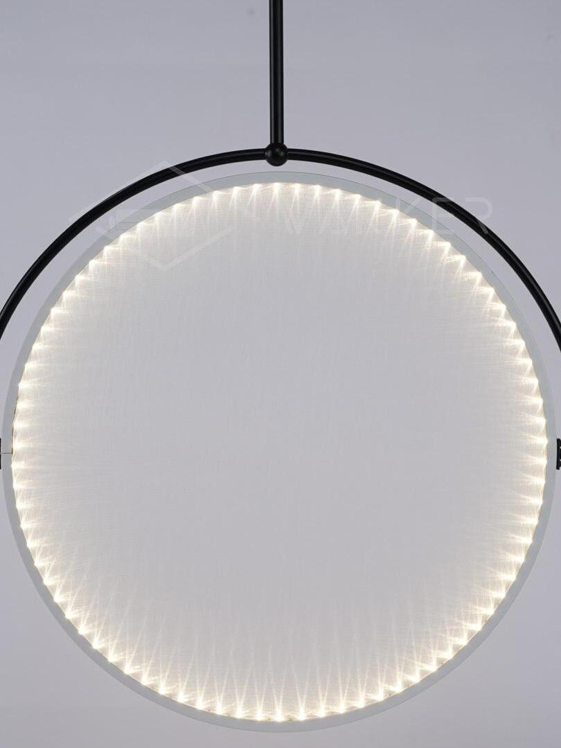 Pale circular face inside a Black curved support