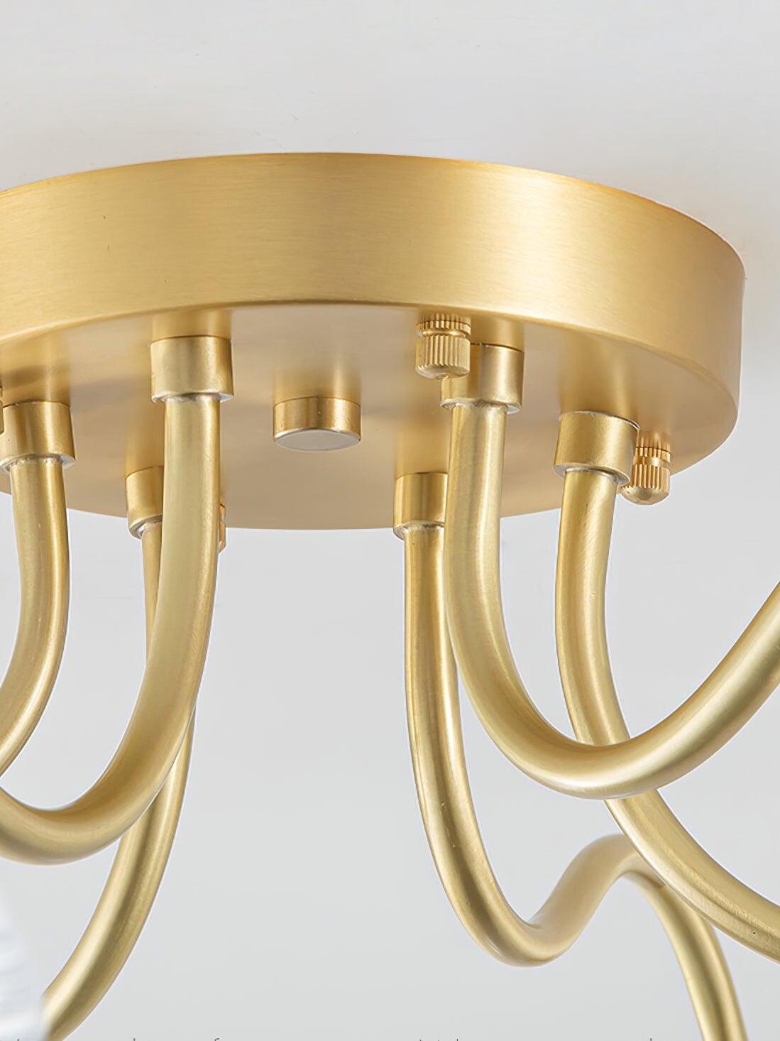 Lotus Leaf Glass Ceiling Lamp - Cueteks
