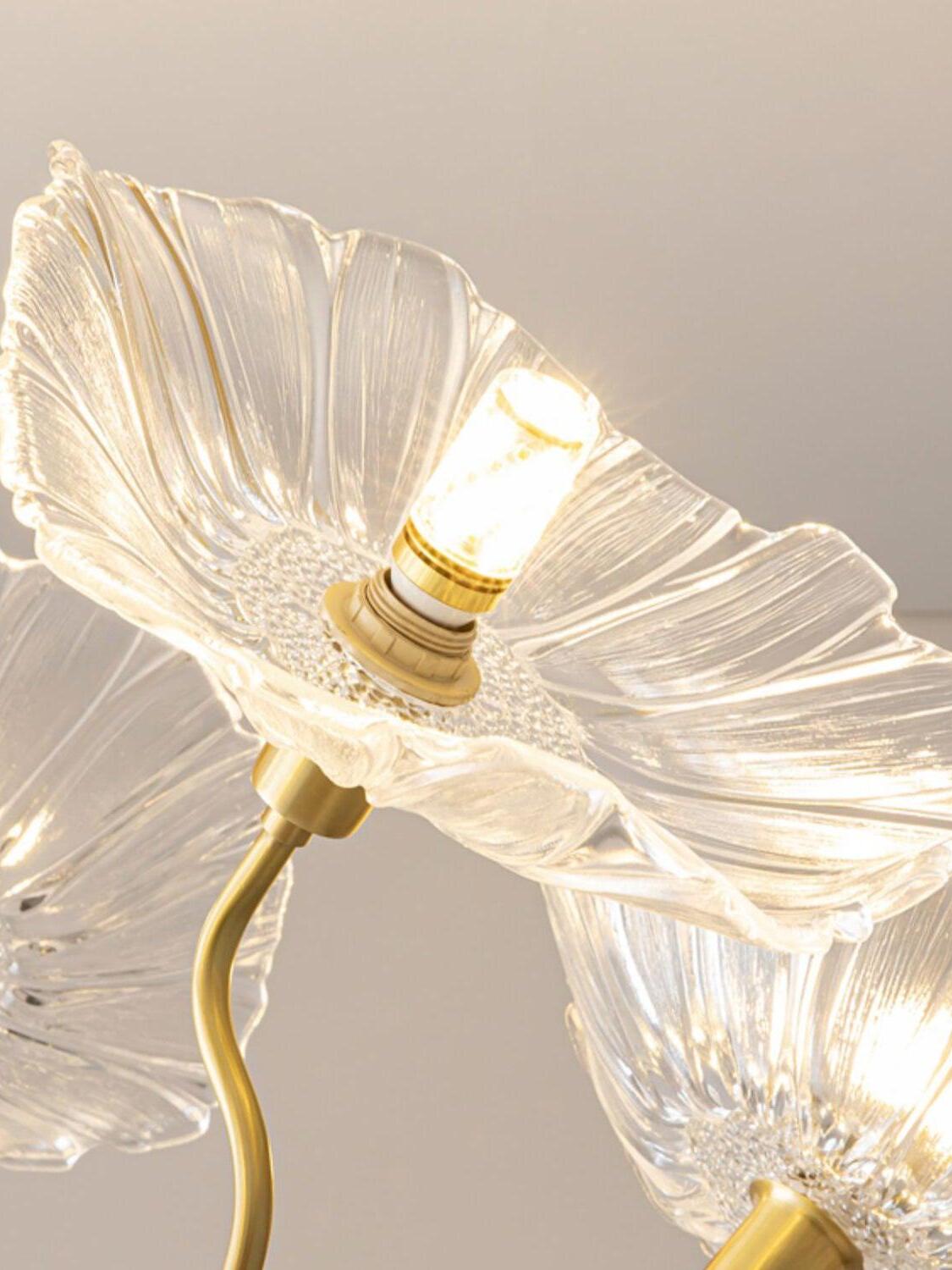 Lotus Leaf Glass Chandelier - Cueteks