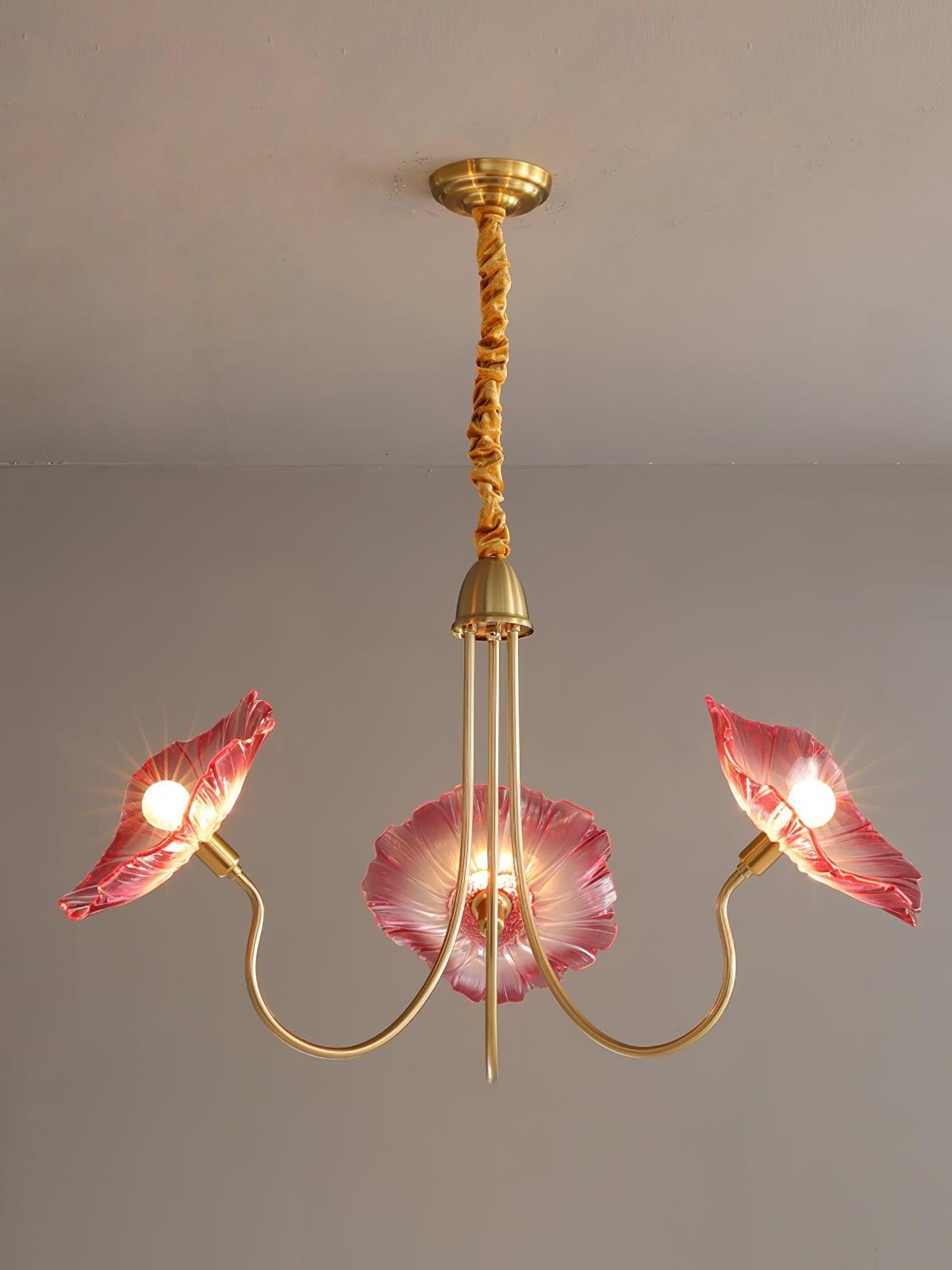 Lotus Leaf Glass Chandelier - Cueteks