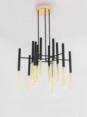 Metal Tubular Chandelier - Cueteks