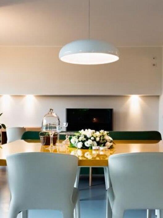 White dome in a dining interior
