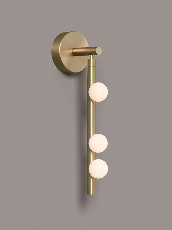 Brass Glass Tube Wall Lamp - Cueteks