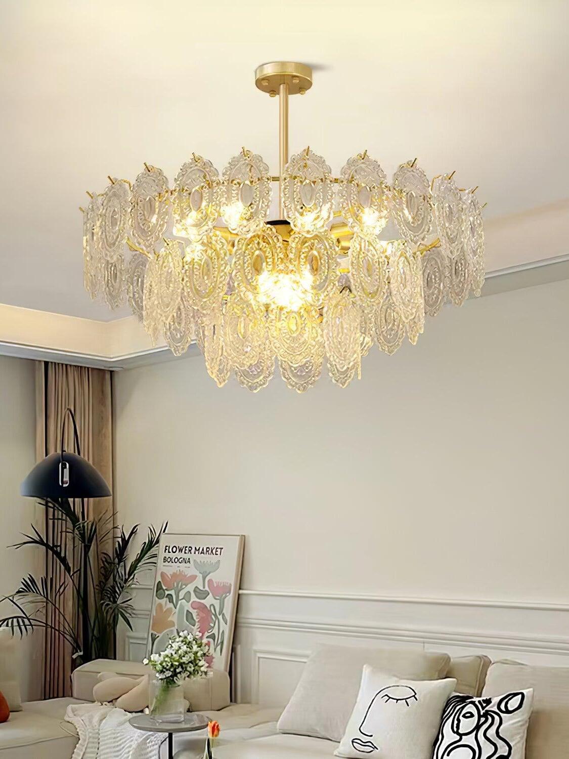 Wave Glass Chandelier - Cueteks