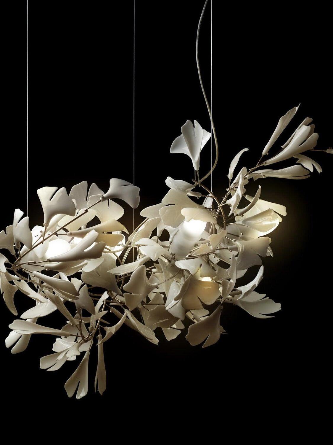 Creative Ceramics Gingko Flower Chandelier G - Cueteks