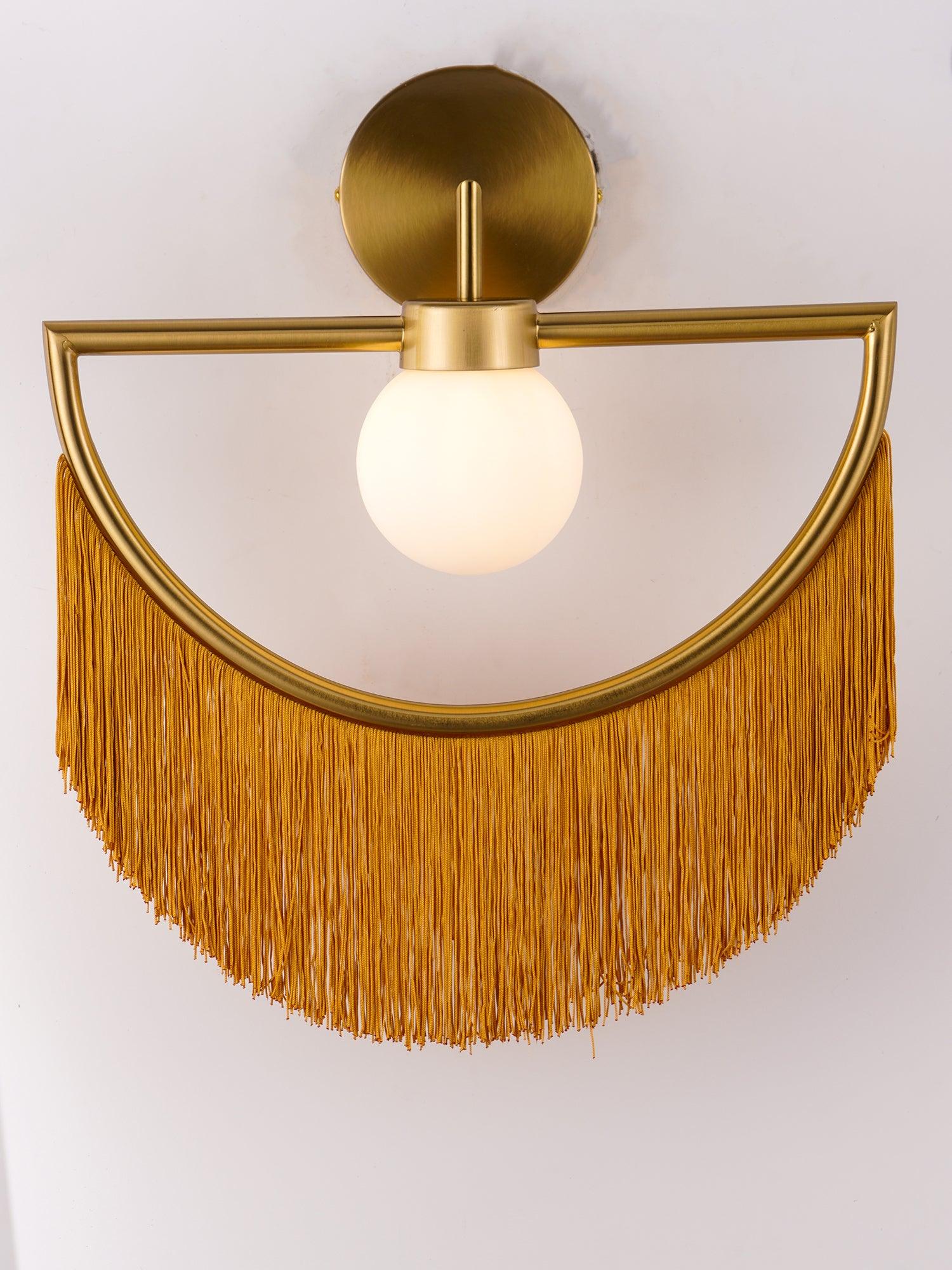 Exquisite Wink Tassel Glass Ball Wall Lamp - Cueteks