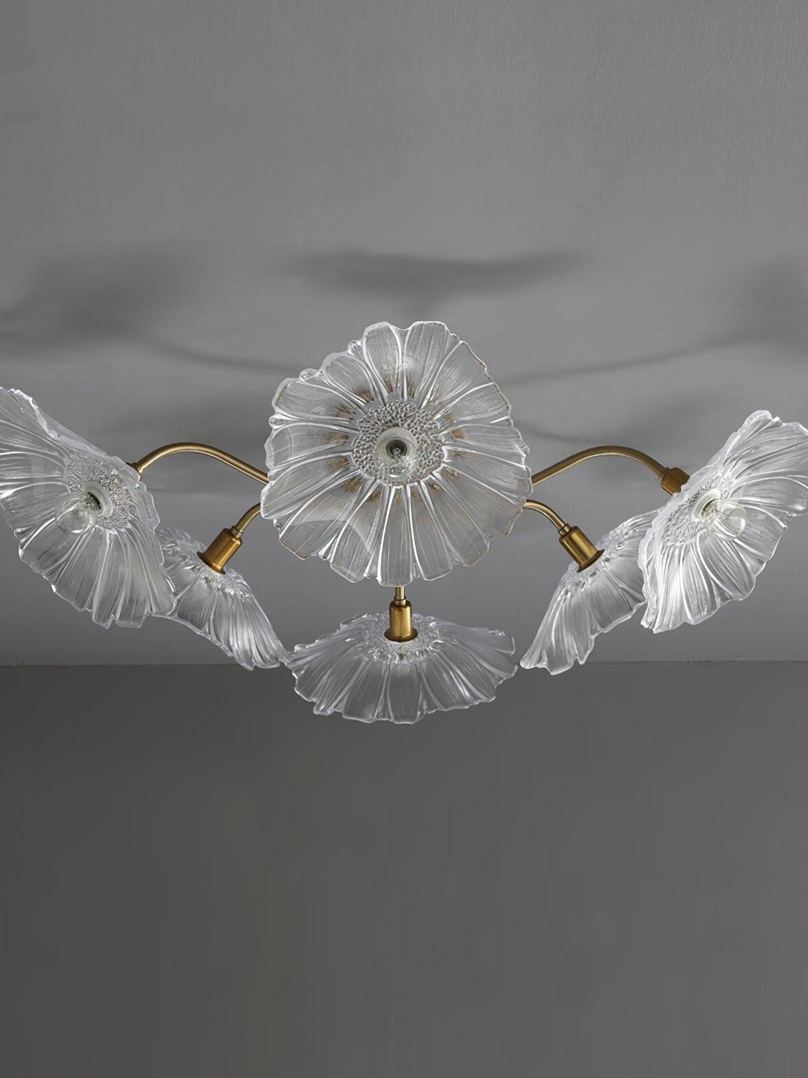 Lotus Leaf Glass Ceiling Lamp - Cueteks