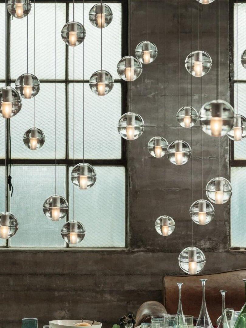 Round K9 Crystal Pendant Lamp - Cueteks
