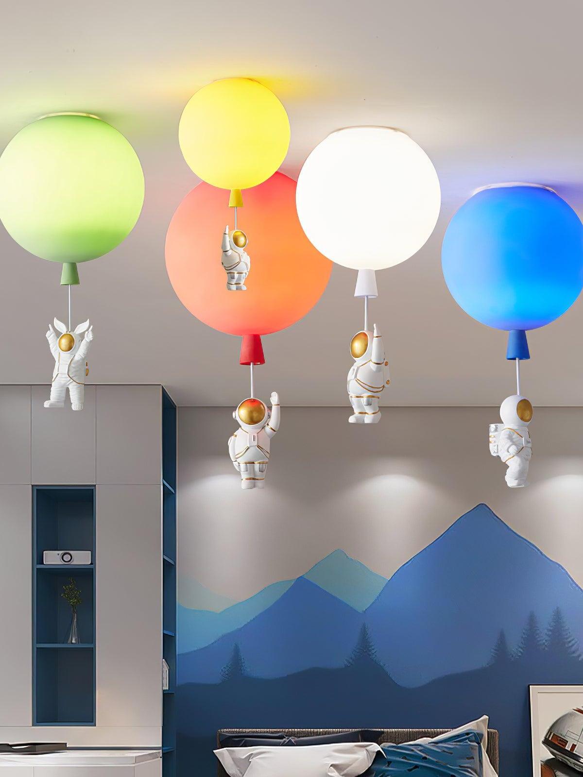 Creative Frosted Balloon Astronaut Children Ceiling Light - Cueteks