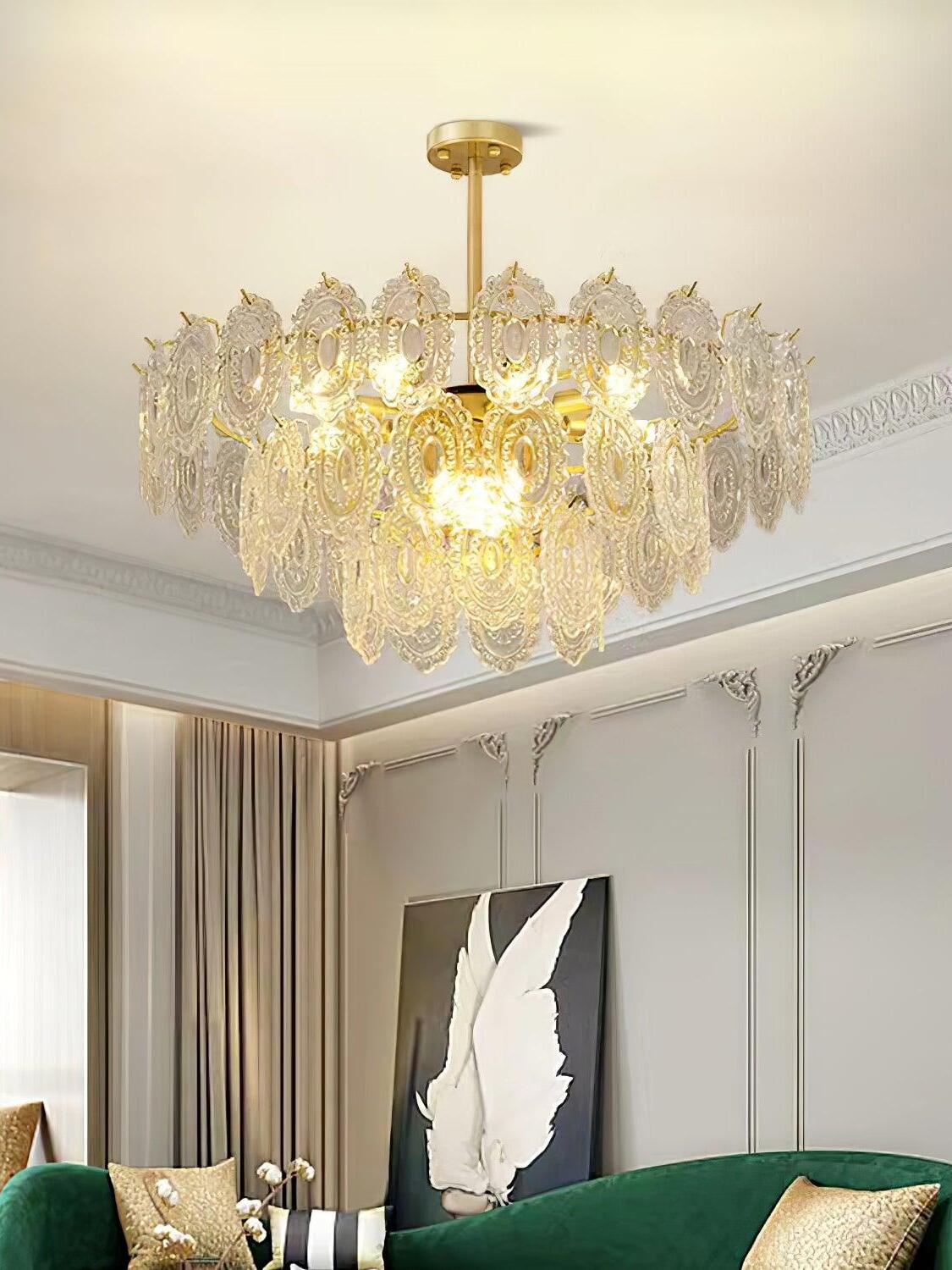 Wave Glass Chandelier - Cueteks