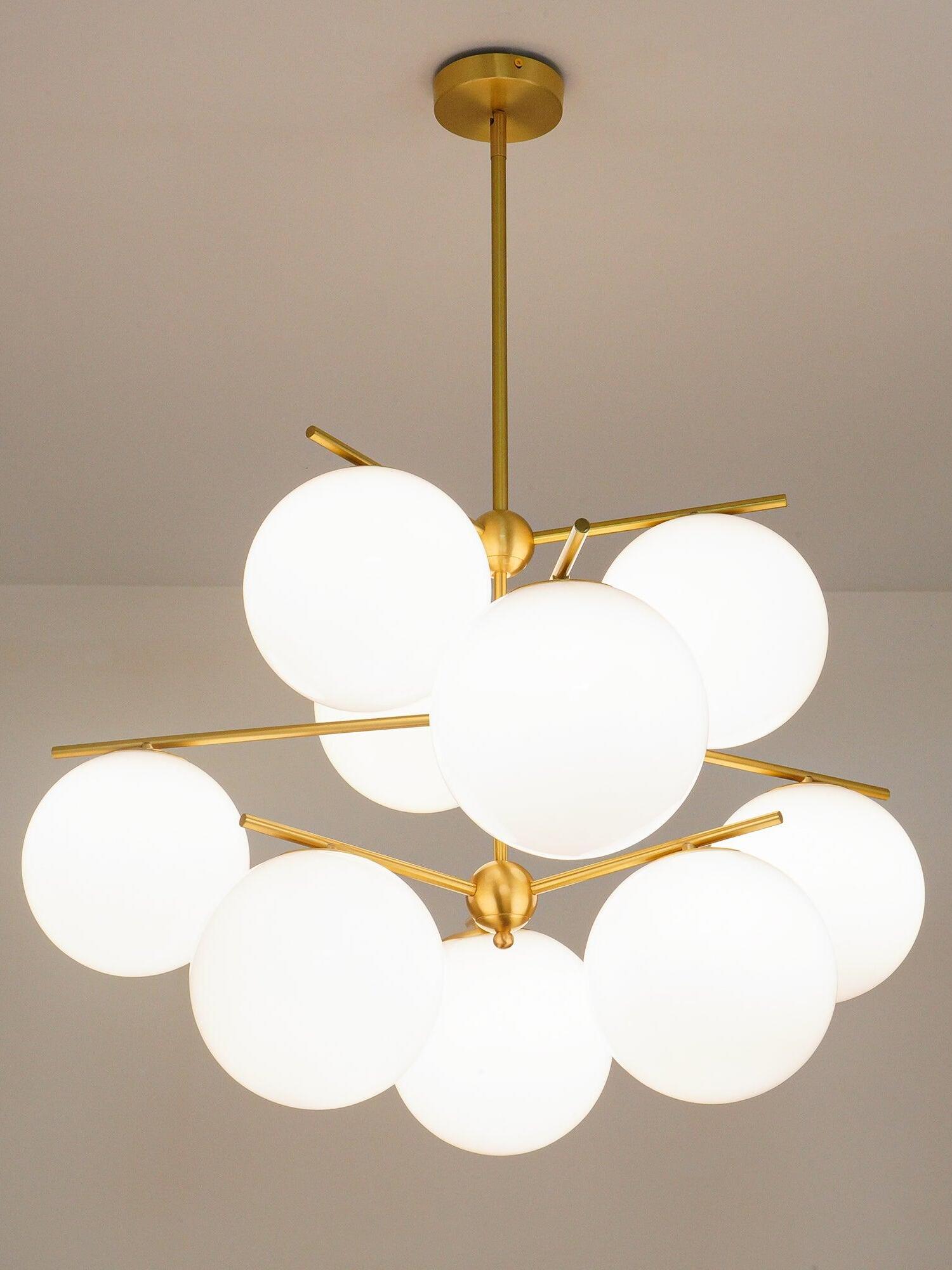 Sphere & Stem Chandelier - Cueteks