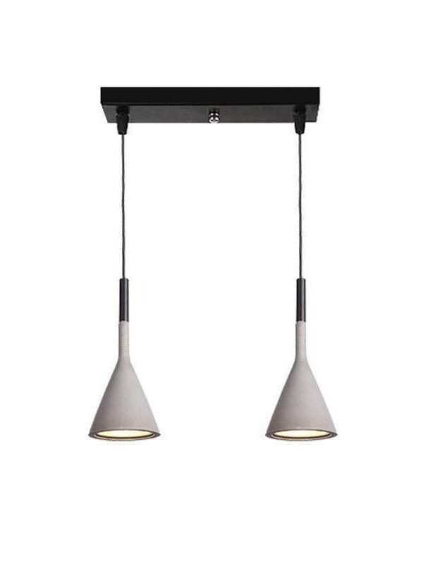 Industrial Tapered Conical Concrete Pendant Light - Cueteks