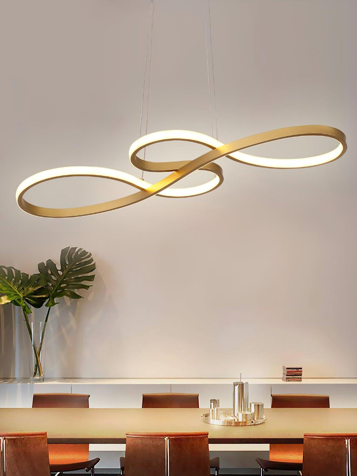 Modern Wavy Line Note Acrylic Pendant Lamp - Cueteks