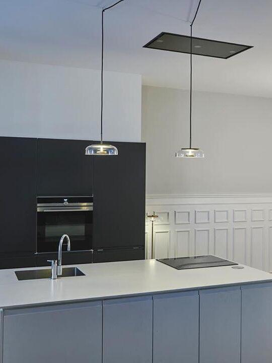 Simple Blossi Transparant Glass Bowl Pendant Light - Cueteks