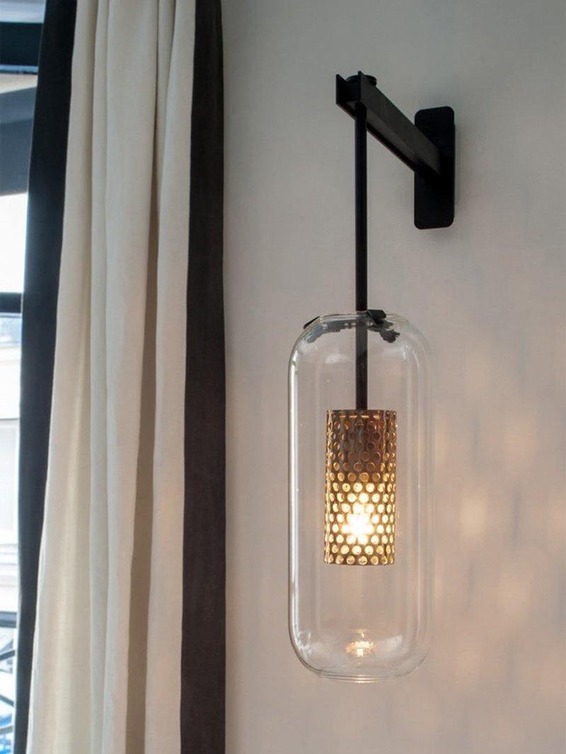 Middle Ages Vadim Glass Lantern Wall Lamp - Cueteks