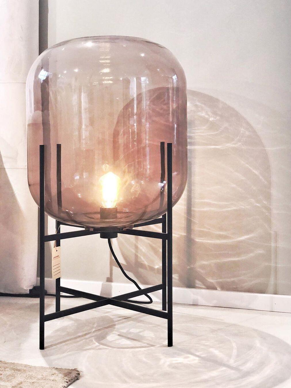 Classic Oda Transparant Glass Ball Table Lamp - Cueteks