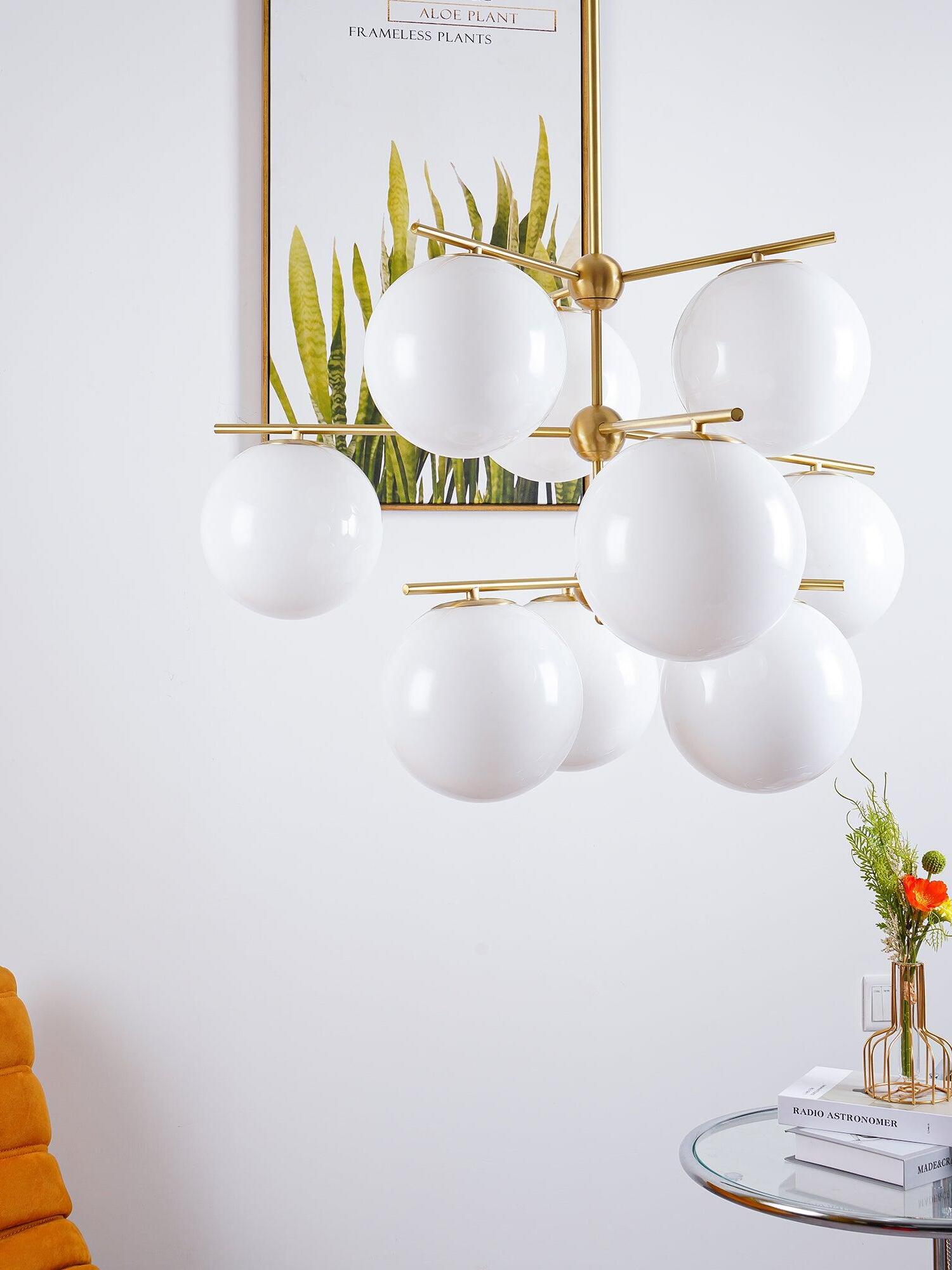 Sphere & Stem Chandelier - Cueteks