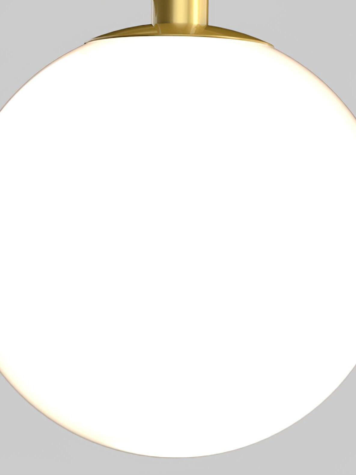 Illuminated White globe and Gold collar detail