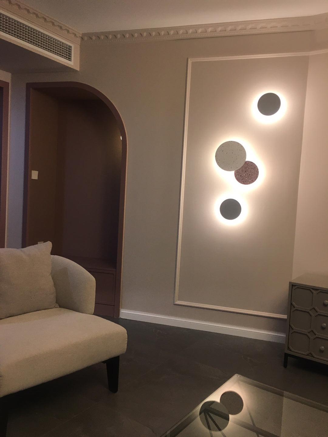 Modern Round Terrazzo Pin Wall Lamp - Cueteks