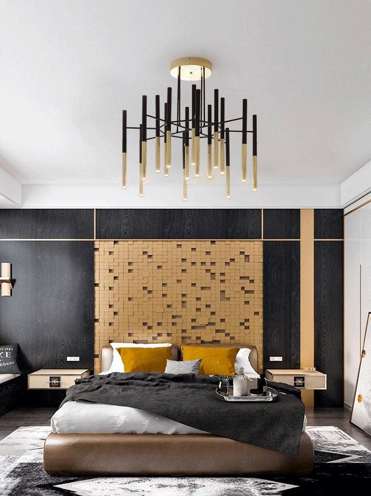 Metal Tubular Chandelier - Cueteks