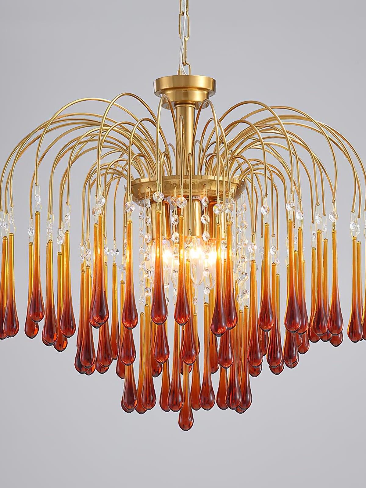 Caramel drops on a broad gold-coloured frame