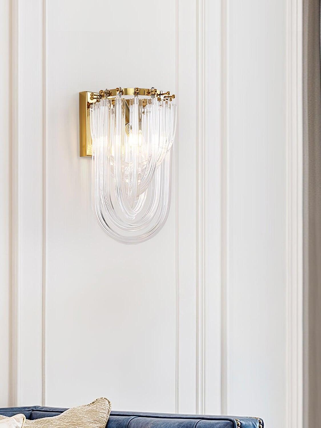 Mid Century Trevi Murano Elegant Wall Lamp - Cueteks