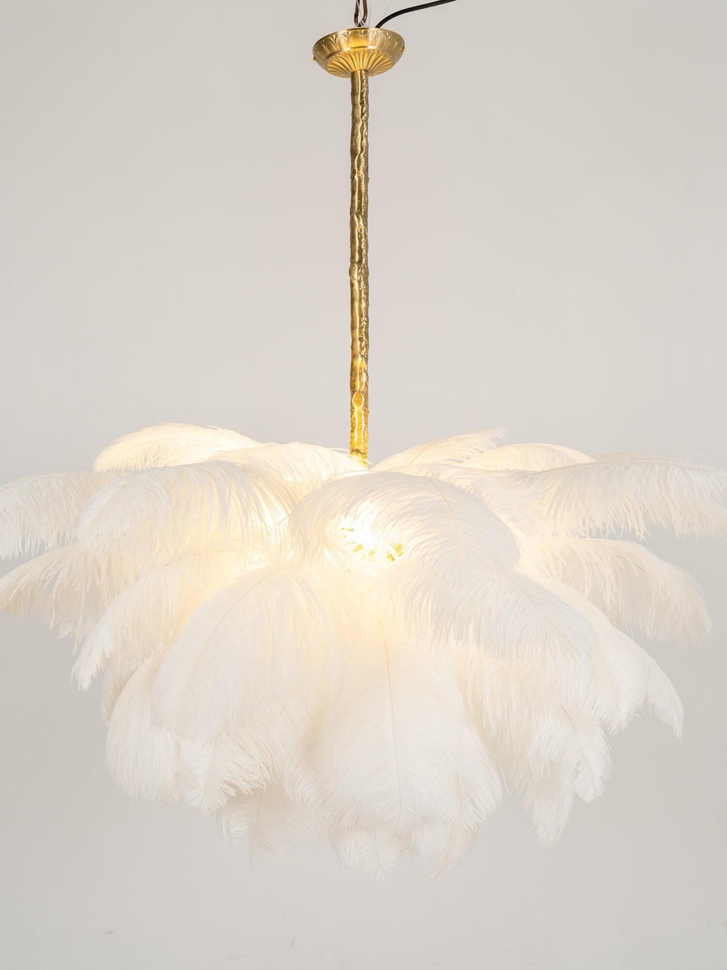 Ostrich Feather Chandeliers - Cueteks