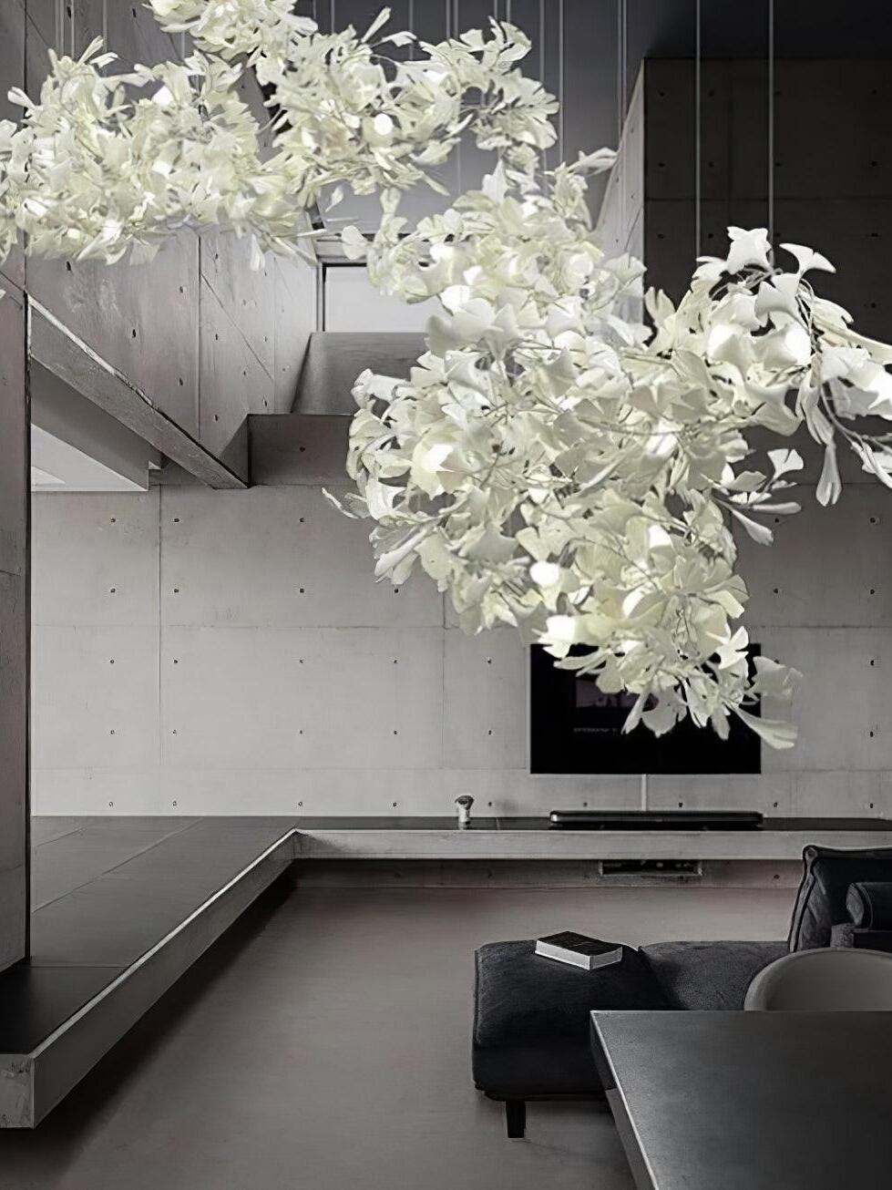 Modern Ceramics Flower Gingko Chandelier C - Cueteks