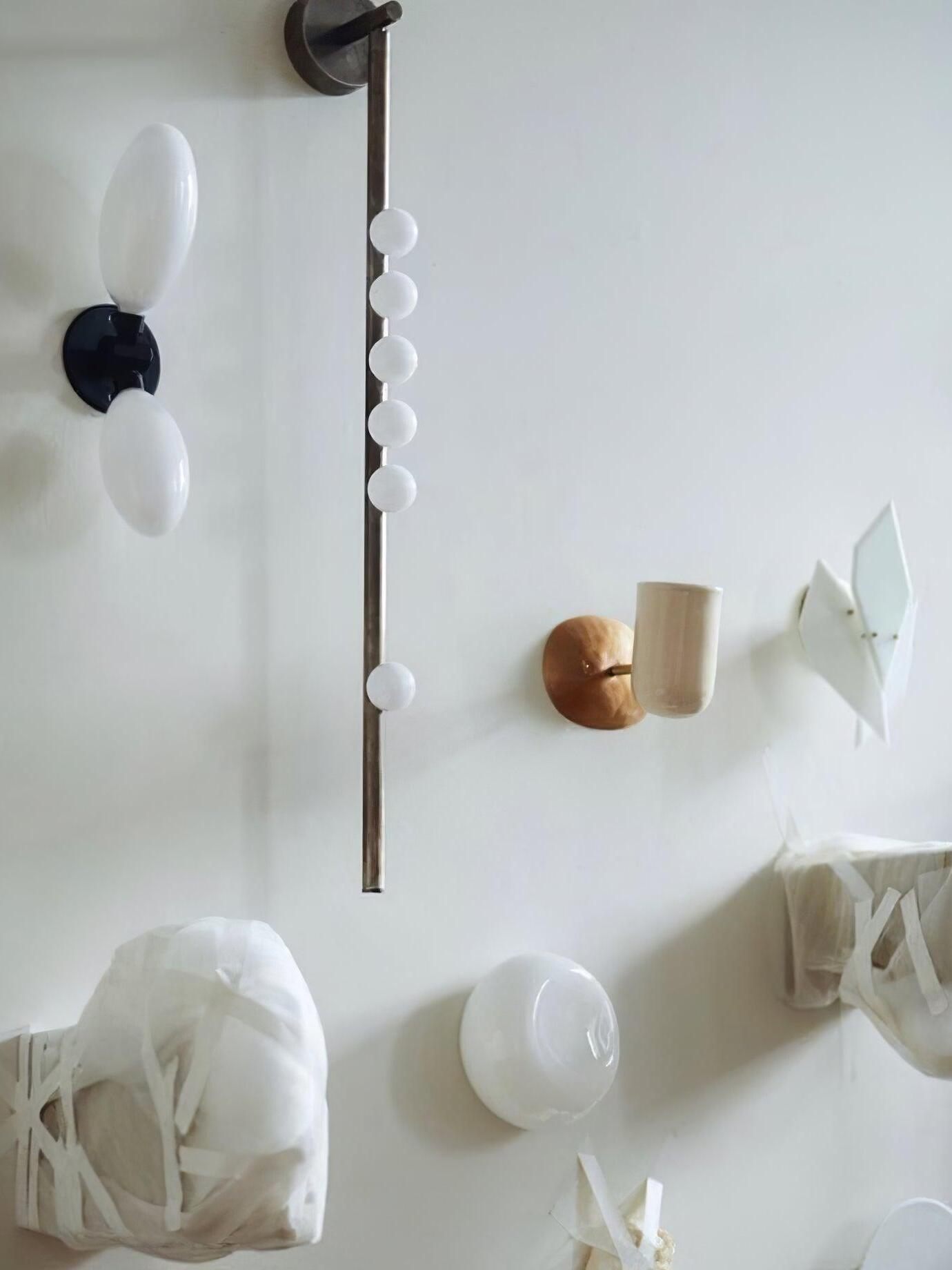 Brass Glass Tube Wall Lamp - Cueteks