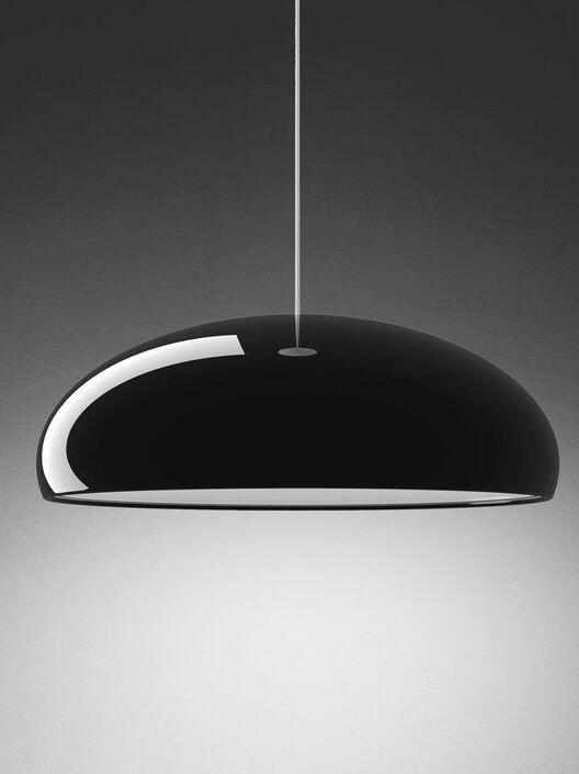 Black shallow dome with white underside