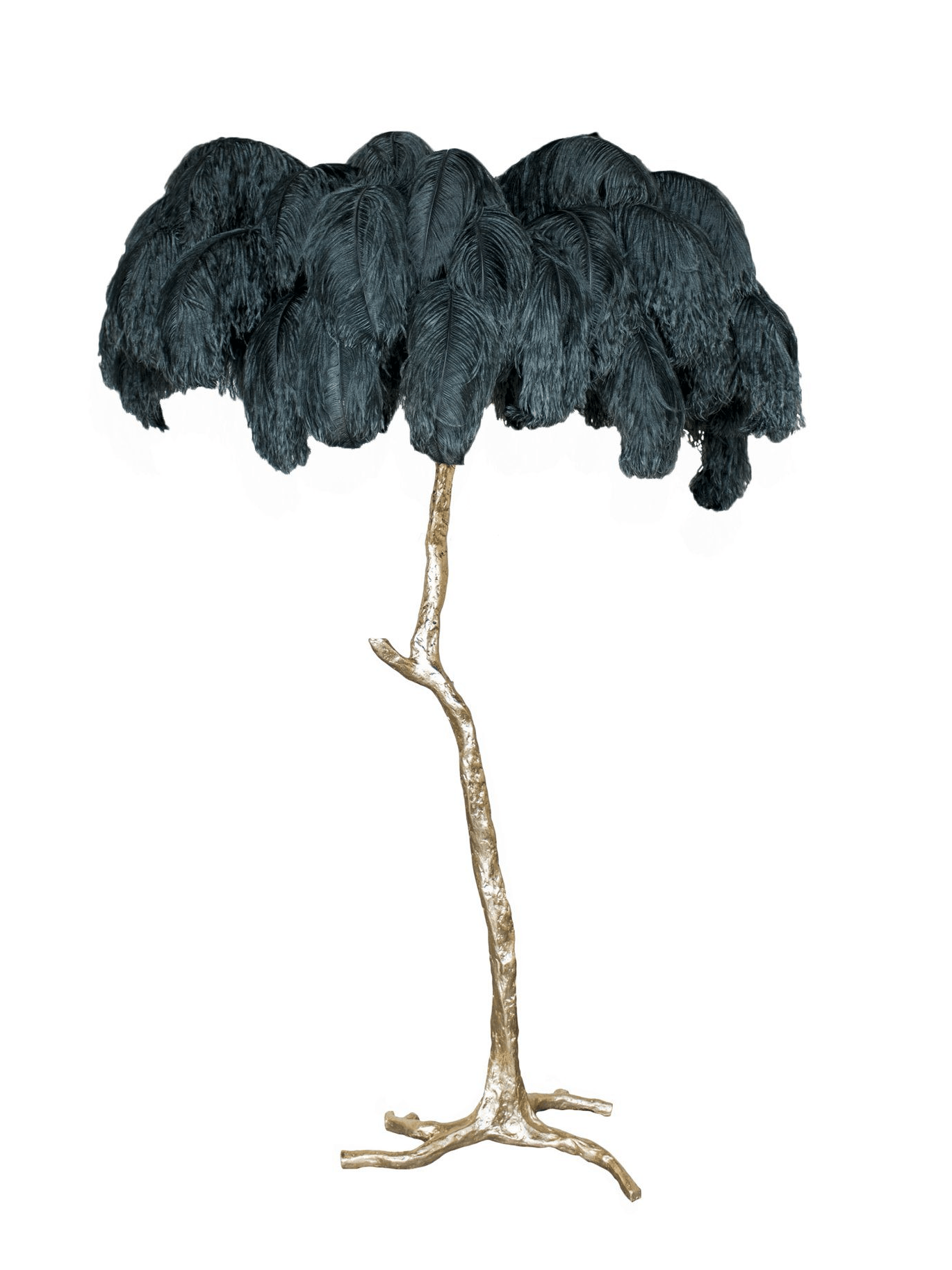 Ostrich Feather Resin Floor Light - Cueteks