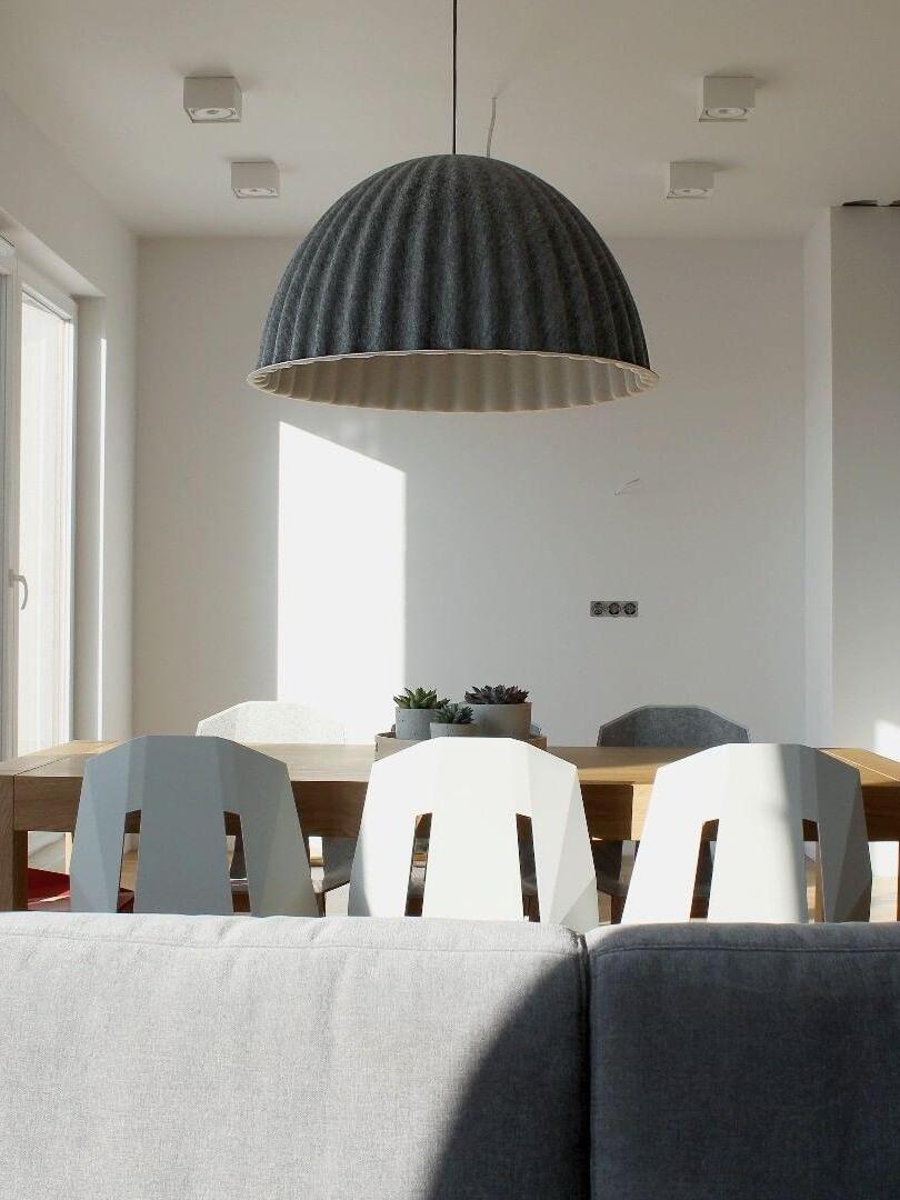 Modern Under The Bell Ribbed Pendant Lamp - Cueteks