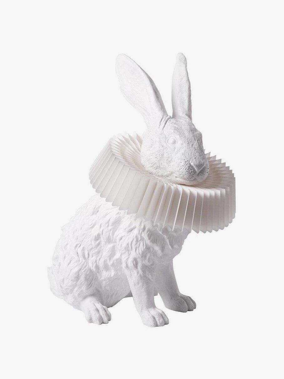 White Resin Rabbit Decorative Table Lamp - Cueteks