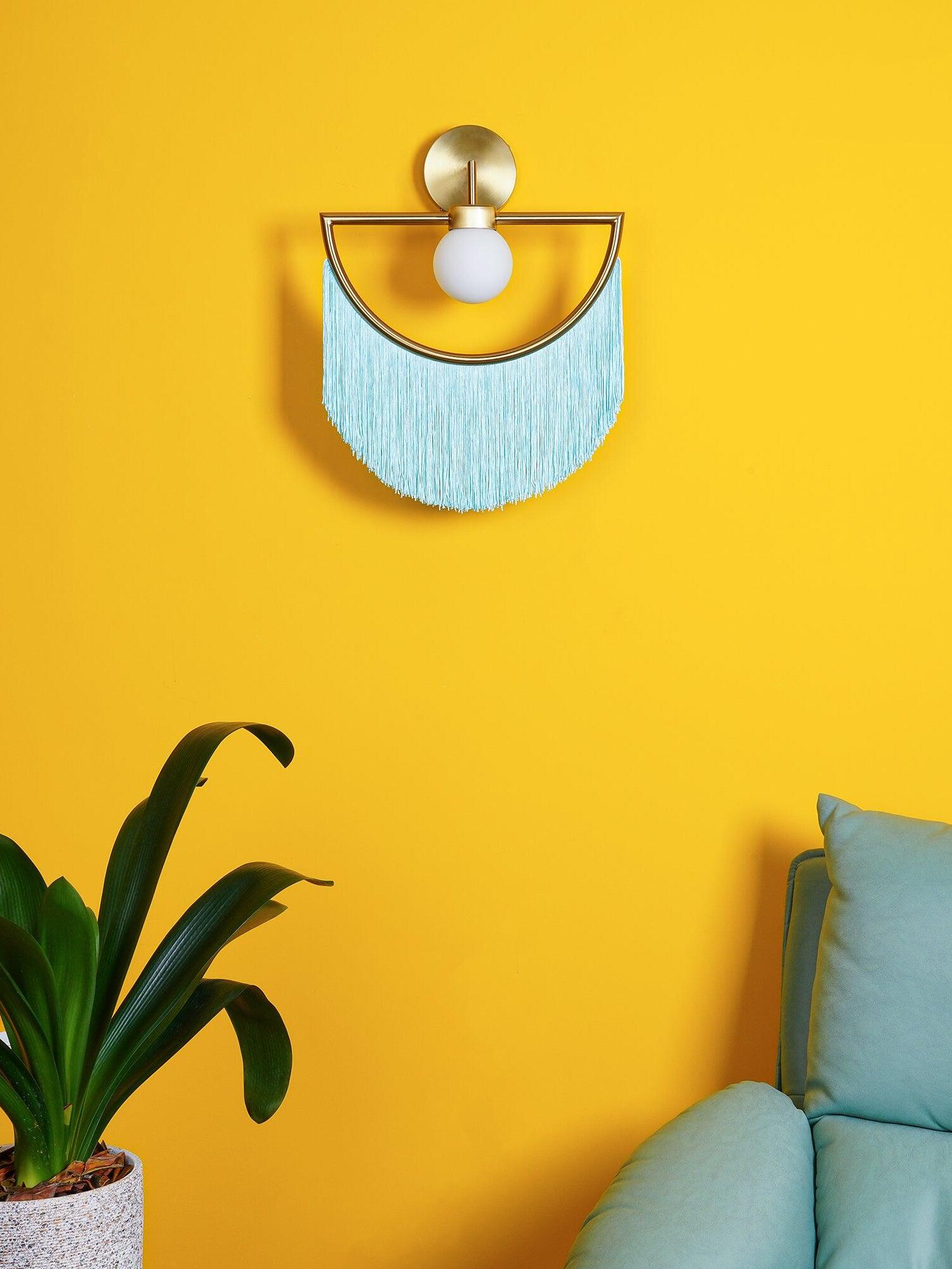 Exquisite Wink Tassel Glass Ball Wall Lamp - Cueteks