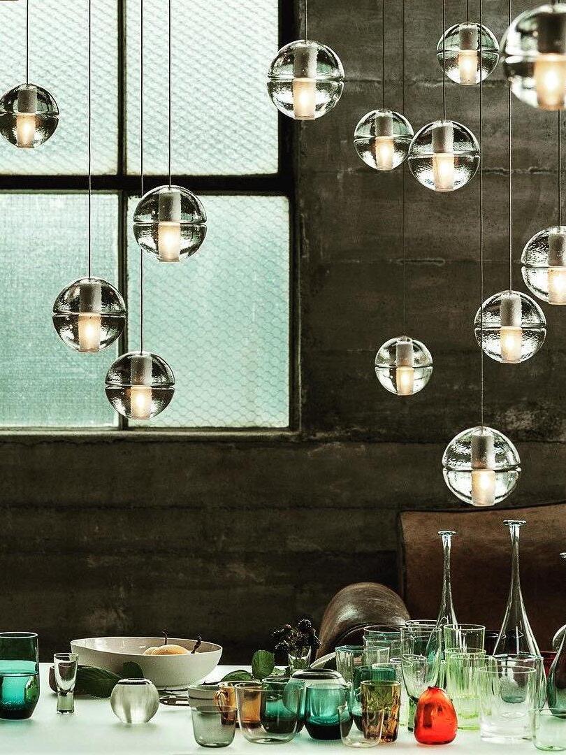 Round K9 Crystal Pendant Lamp - Cueteks