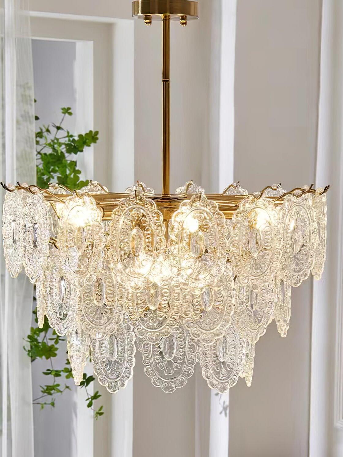 Wave Glass Chandelier - Cueteks