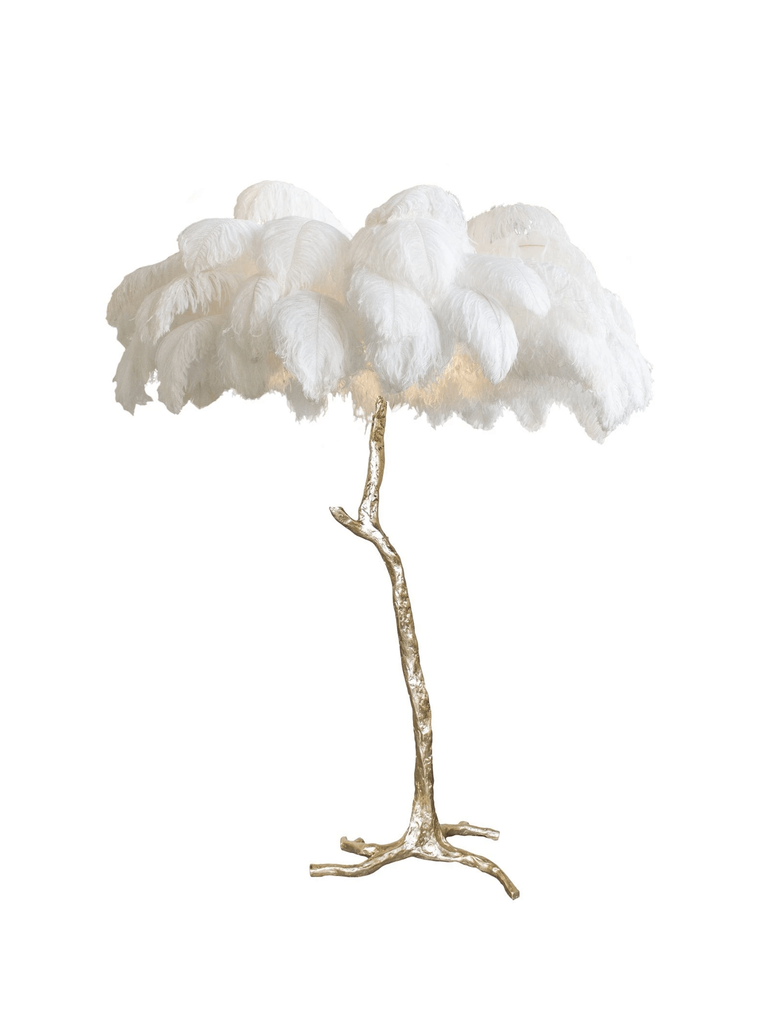 Ostrich Feather Resin Floor Light - Cueteks