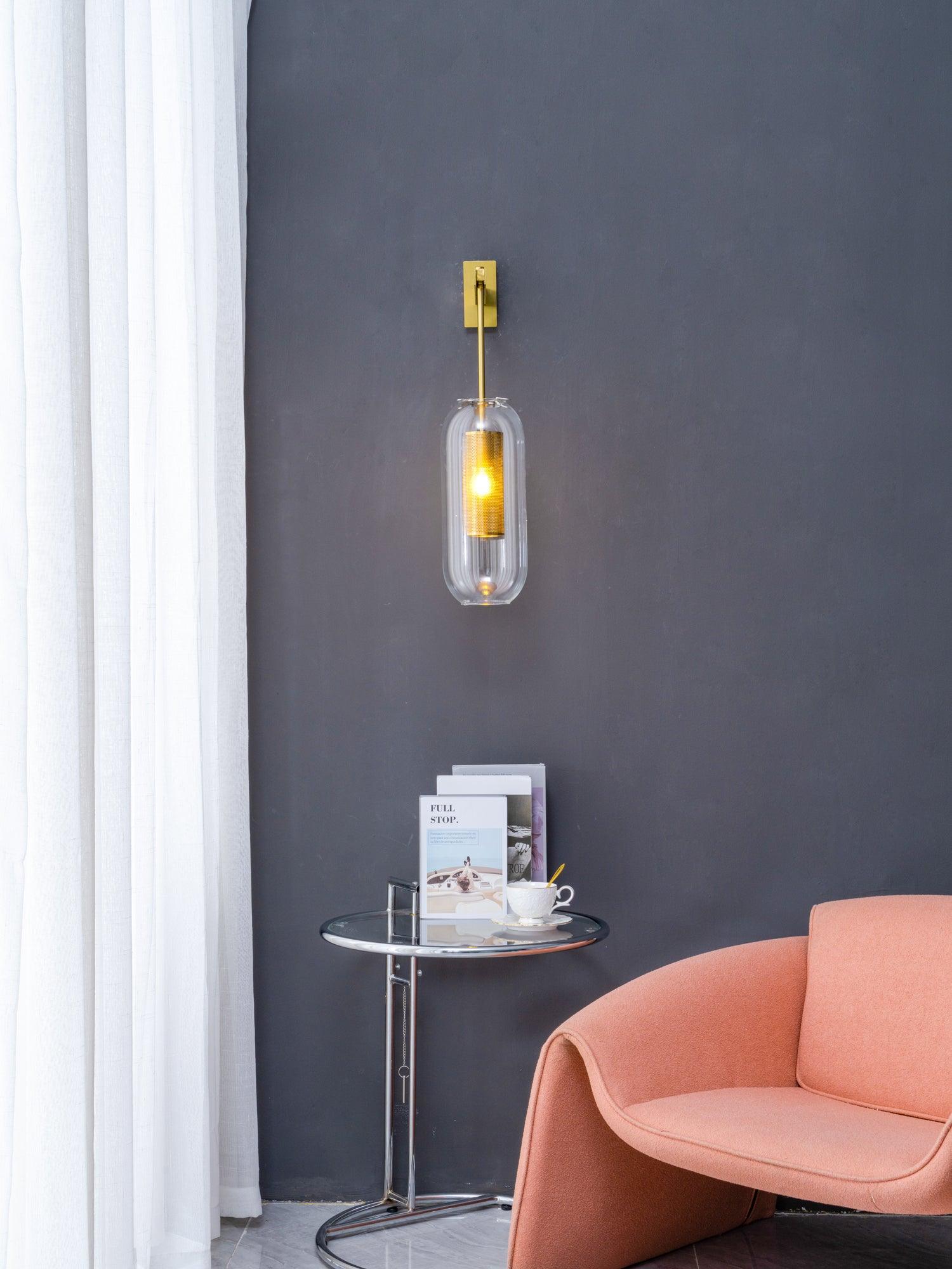 Middle Ages Vadim Glass Lantern Wall Lamp - Cueteks