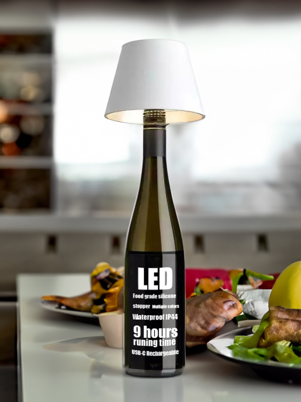 DIY Cordless Wine Bottle Charging Lamp - Cueteks