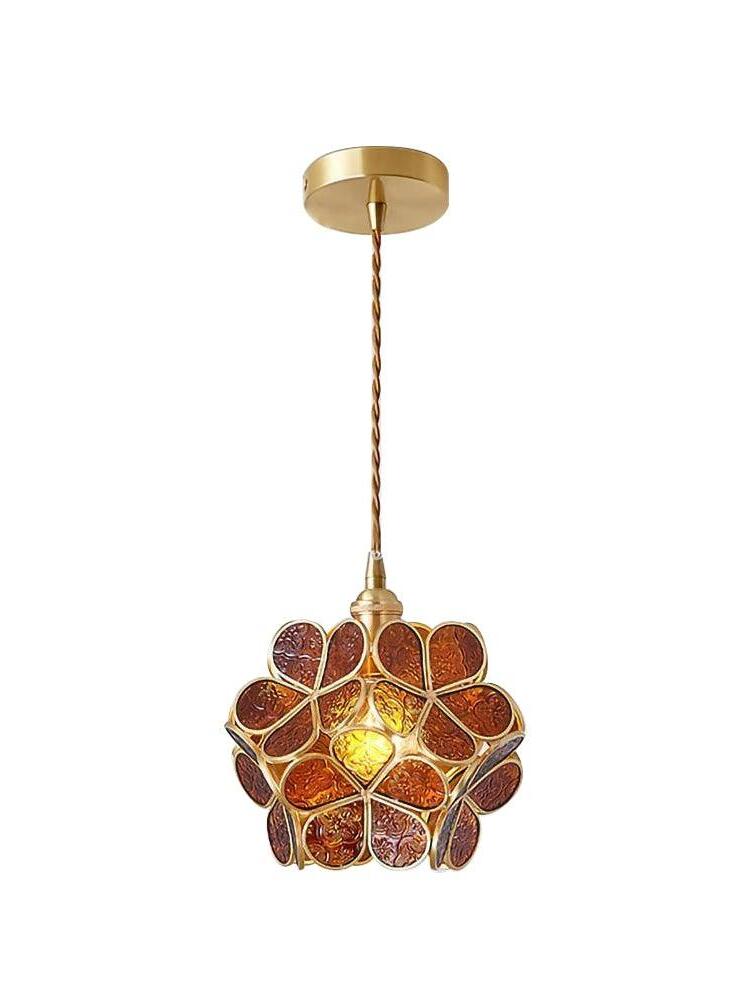Glass Flower Petal Pendant Light - Cueteks