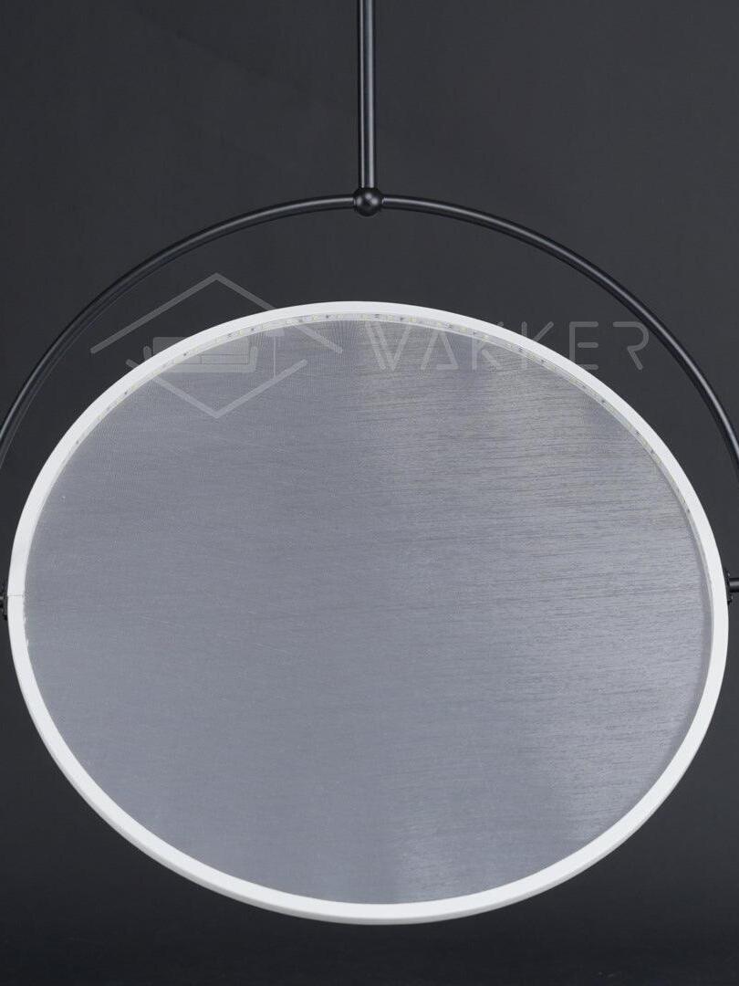 Close-up of the fine mesh-like face and circular light rim