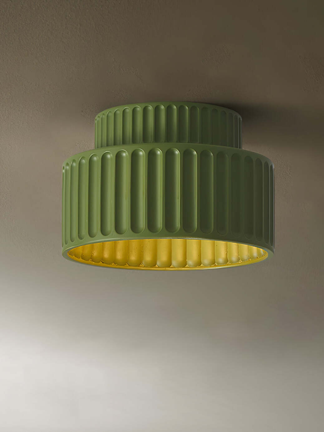 Green two-tier Kami ceiling light selection image