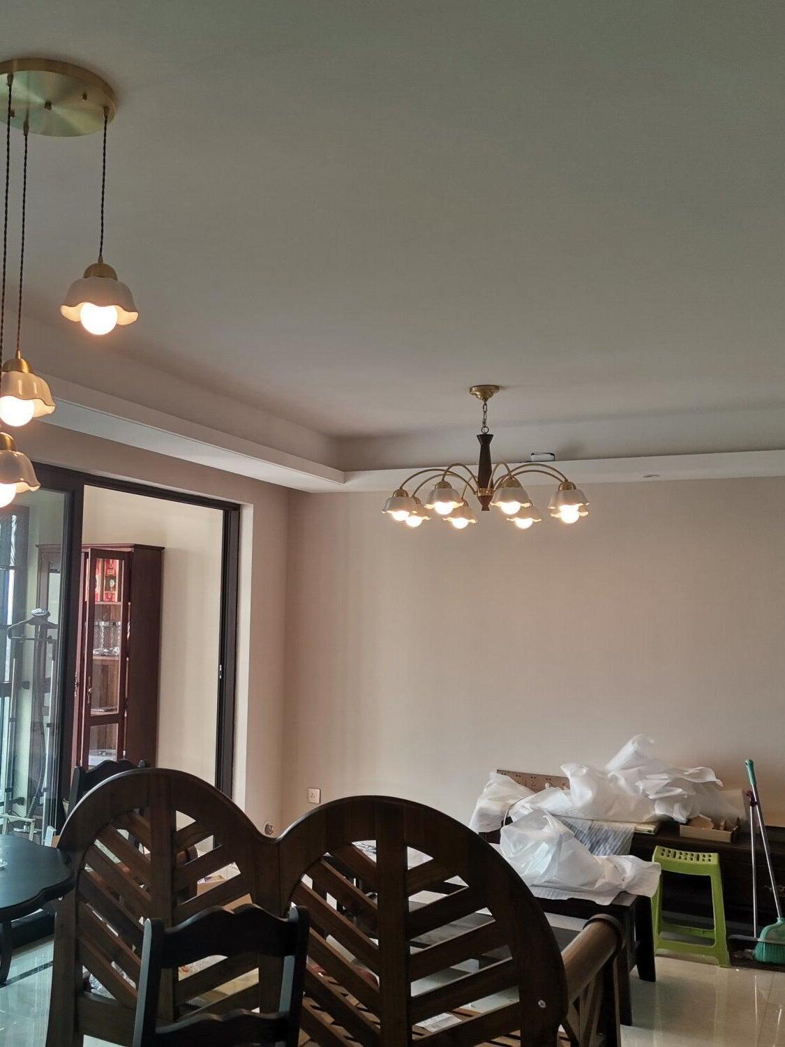 Swedish Modern Brass Chandelier - Cueteks