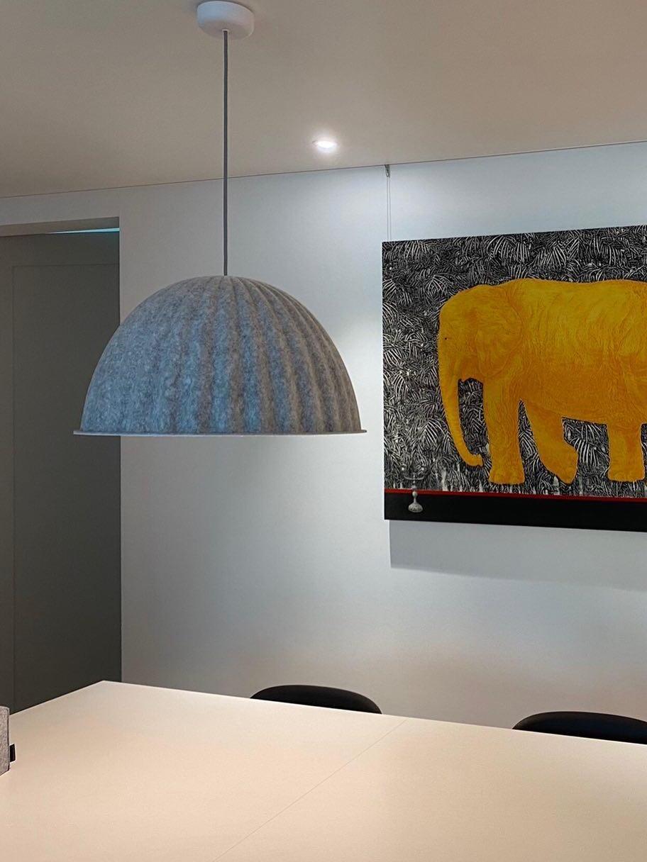 Modern Under The Bell Ribbed Pendant Lamp - Cueteks
