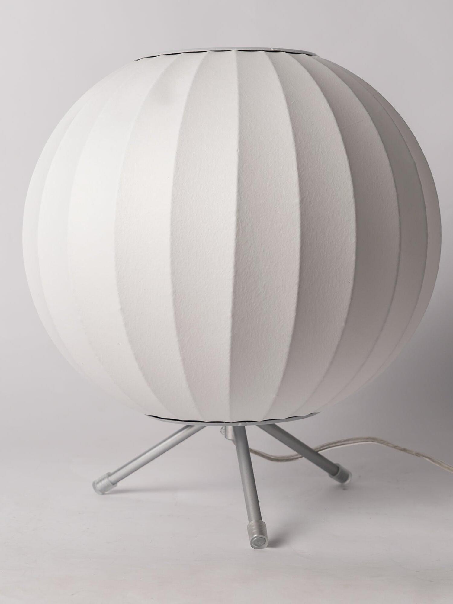 White Nelson Ball Shape Tripod Table Lamp - Cueteks