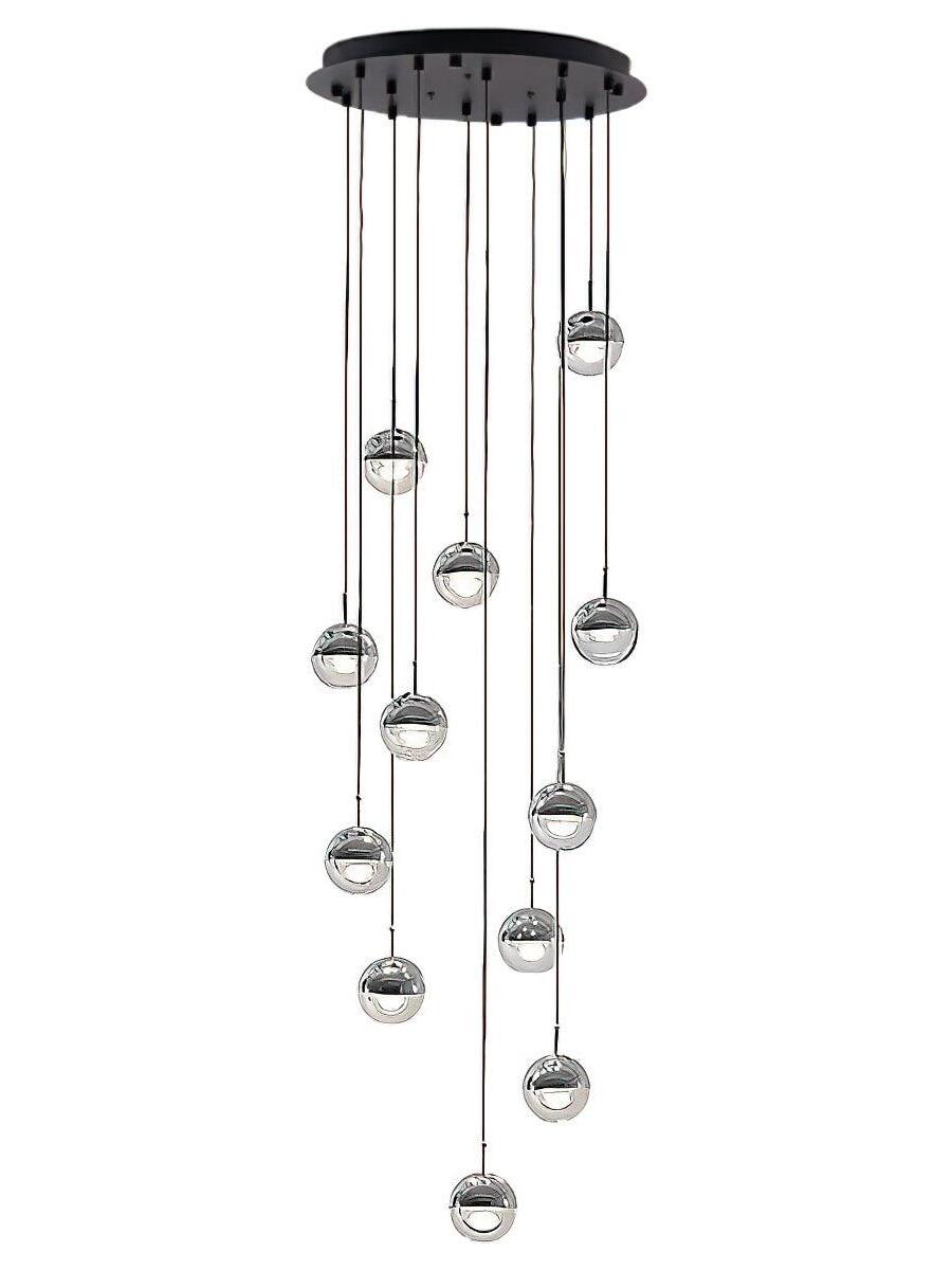 Modern Dora LED pendant lamp in Champagne Gold for Kitchen - Cueteks